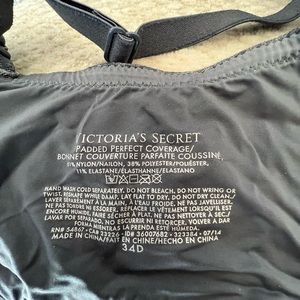 Victoria's Secret Padded Perfect Coverage Bra 34D